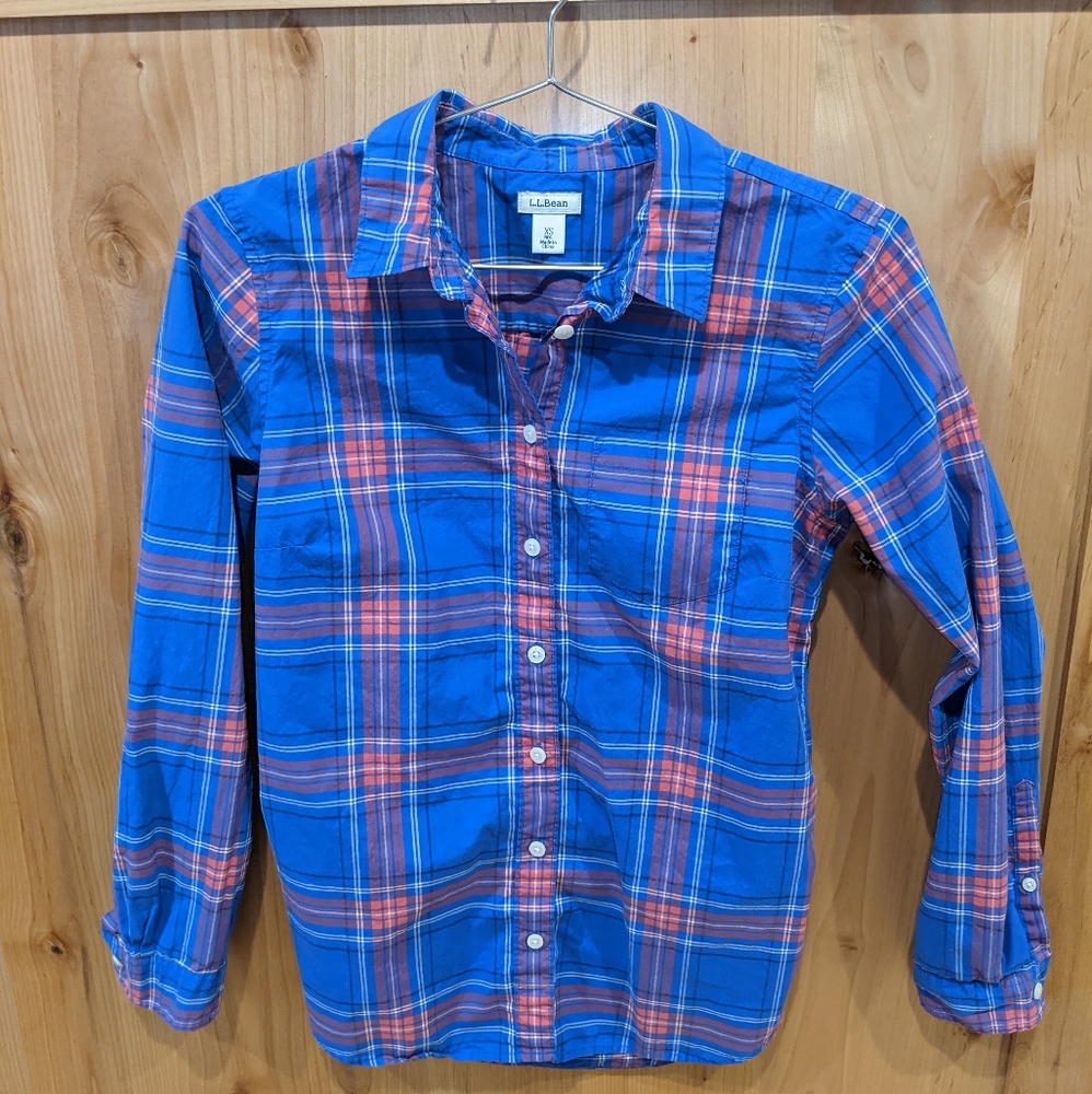 L.L. Bean Madras Plaid Shirt